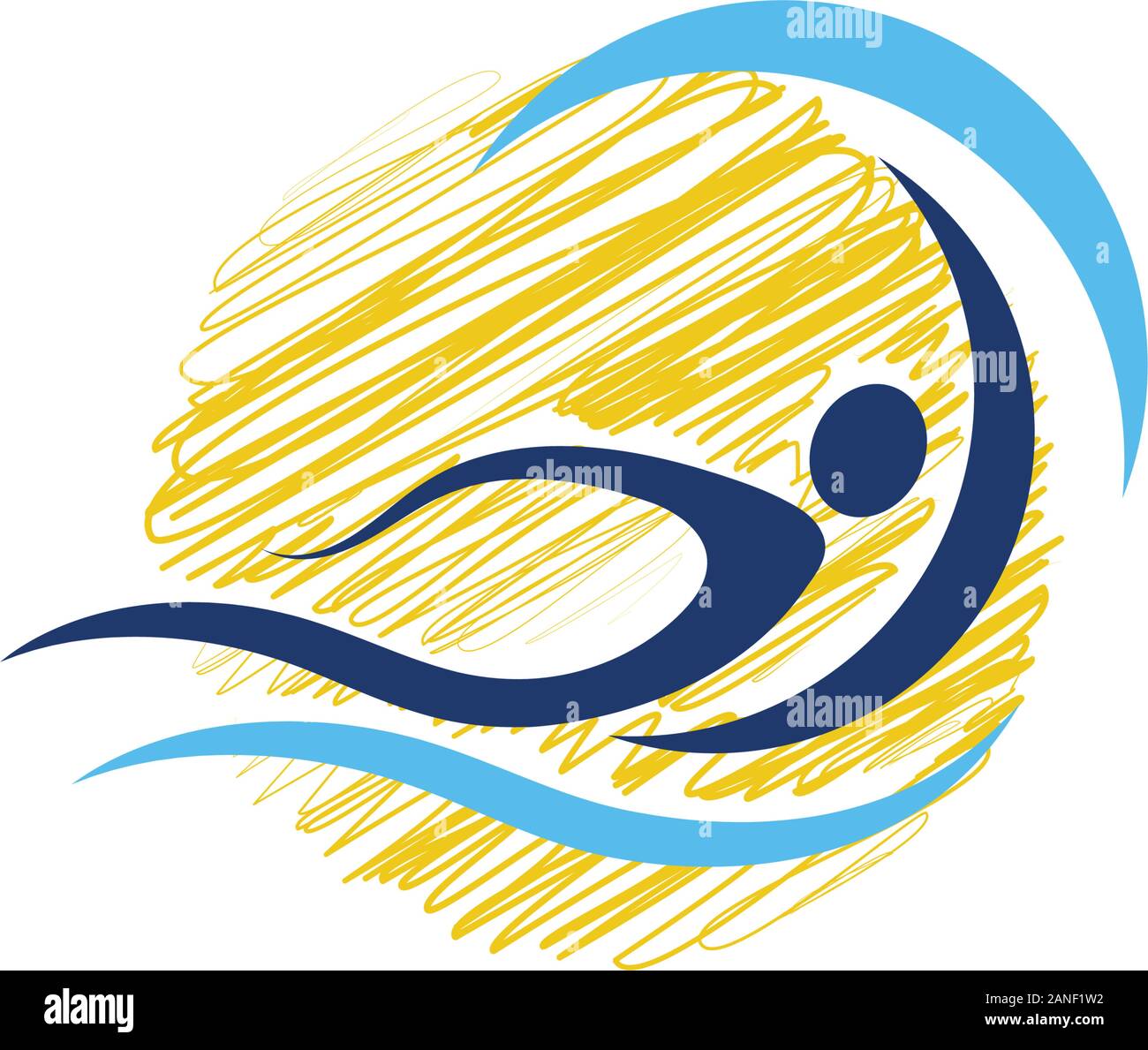 swimming Vector illustration Icon design Template Stock Vector Image ...