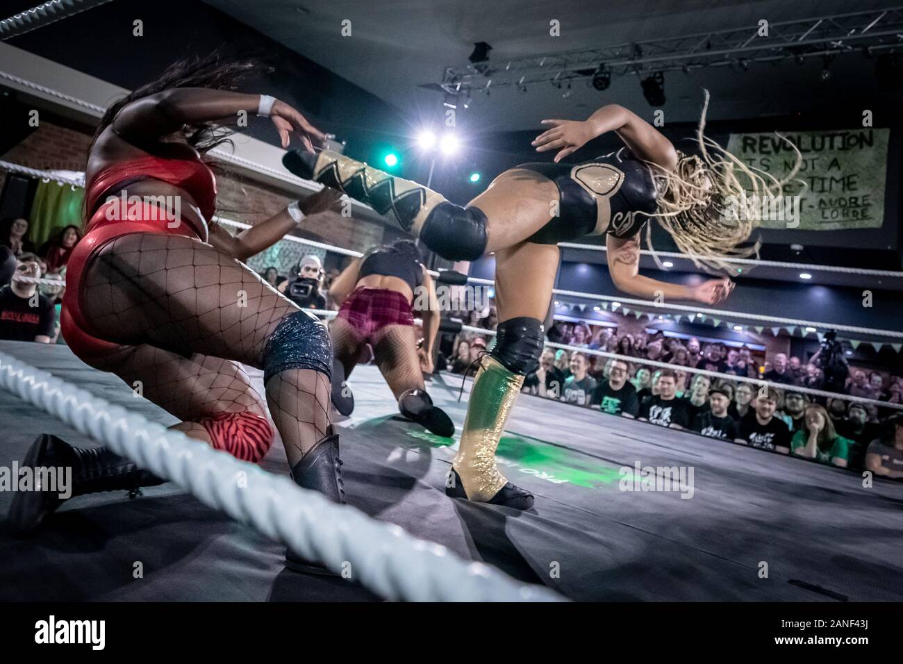 Female professional wrestling hi-res stock photography and images - Alamy