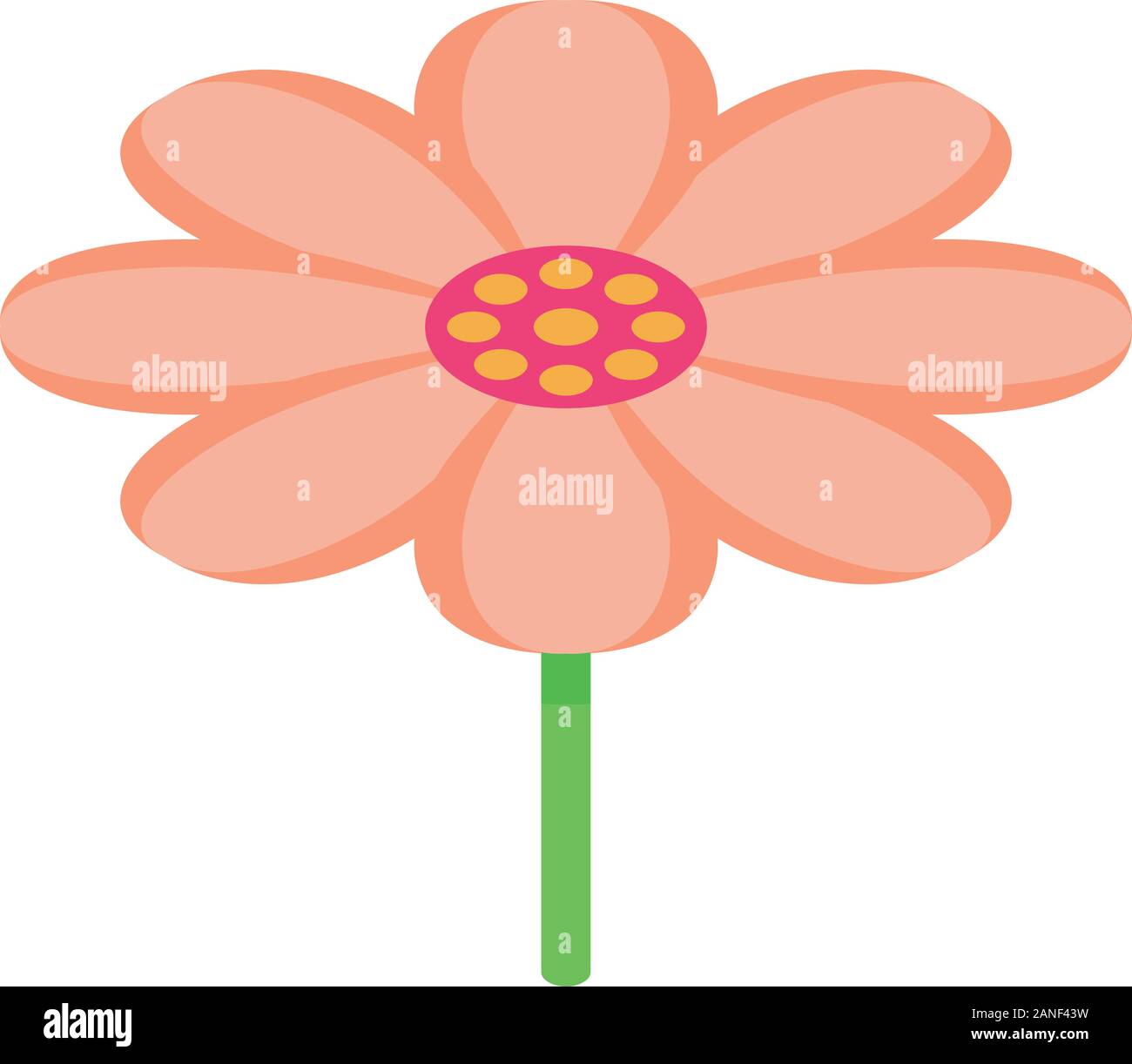 Samurai flower icon, isometric style Stock Vector