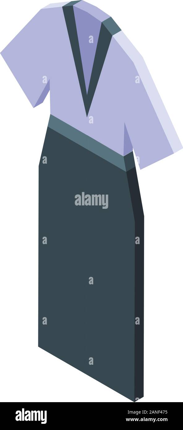 Kimono samurai icon, isometric style Stock Vector