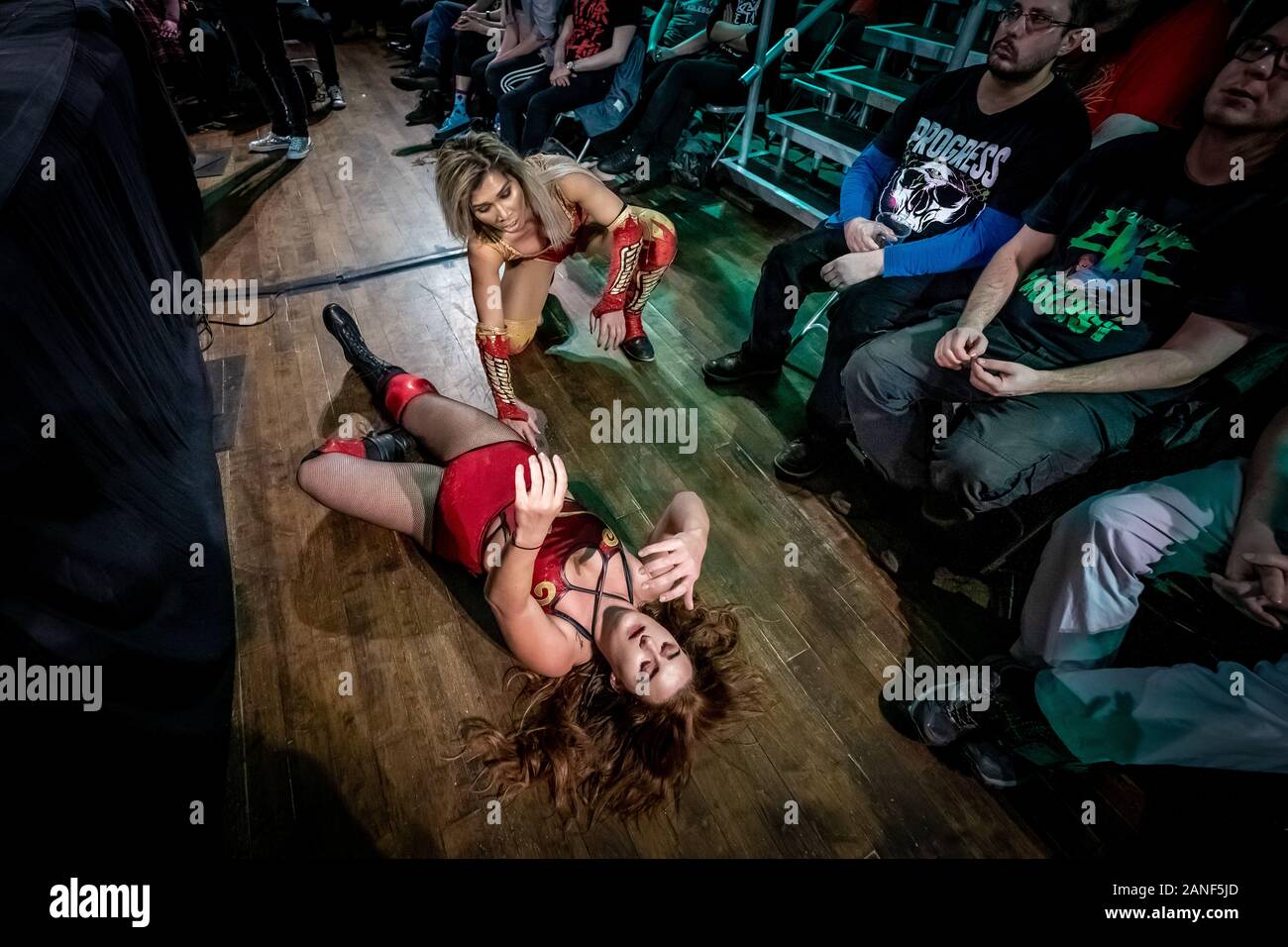 “Wrestle Queendom 3” tournament at The Venue in west London by Pro-Wrestling: EVE, women's professional wrestling. Stock Photo