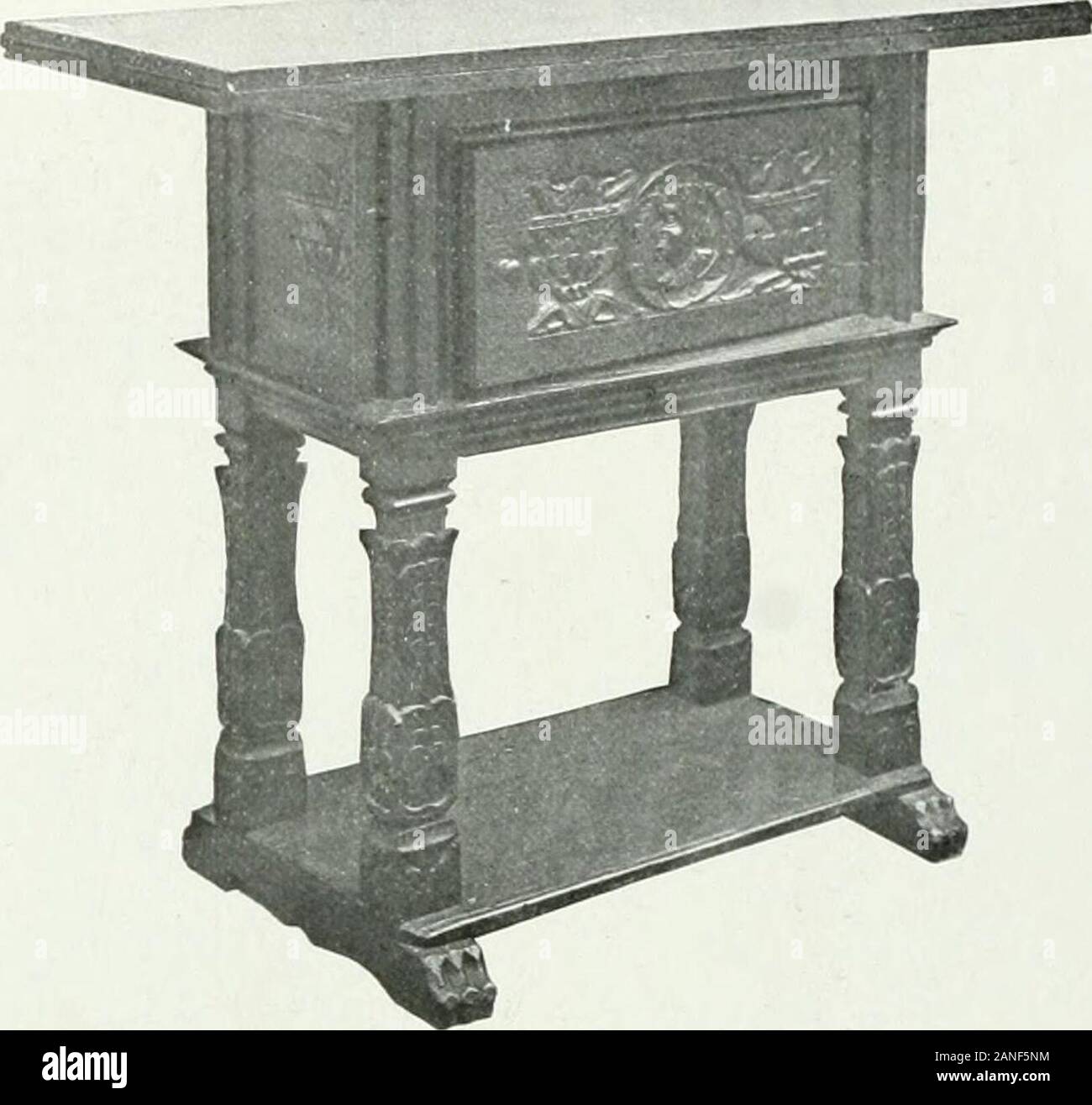 A history of oak furniture . FRONT PANEL IN.THE ANCIENT CORPORATION COFFER FORMERLY KEPT IN THE