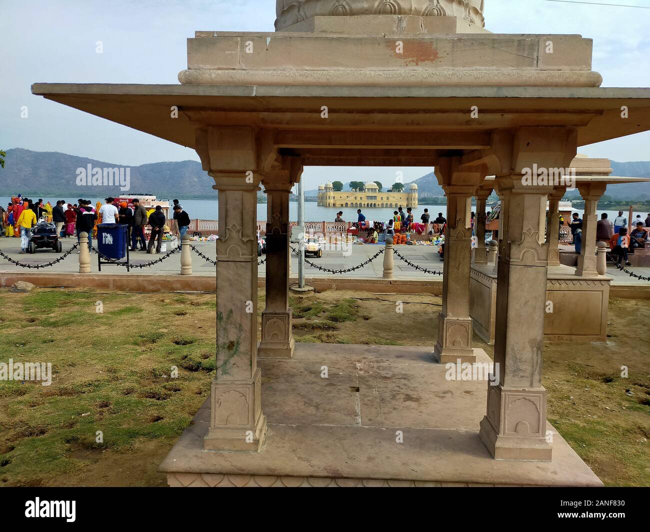 View of the famous Jalmahal of Jaipur Stock Photo
