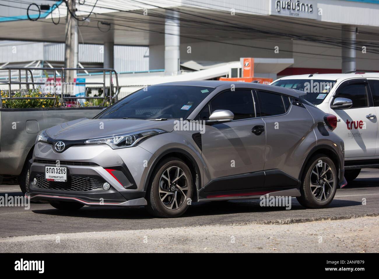 Chiangmai, Thailand - December 5 2019: New Toyota CHR Subcompact Crossover  SUV Hybrid Car. Car on road No.121 to Chiangmai City Stock Photo - Alamy