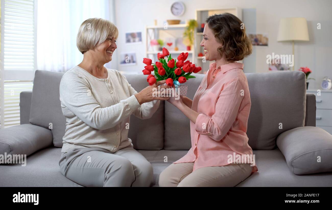 Caring for elderly parent hi-res stock photography and images - Alamy