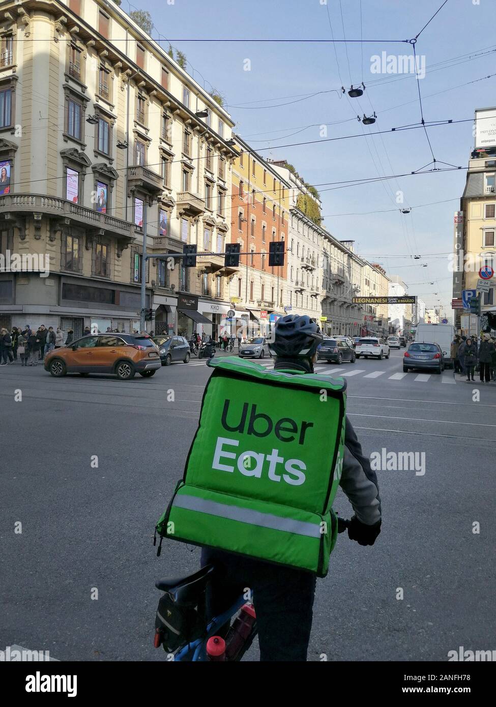 Italy, Milan, Uber Eats Stock Photo - Alamy