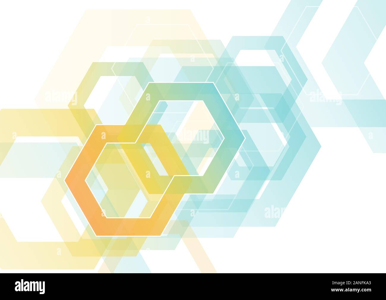 Abstract Hexagonal Background on White Stock Vector Image & Art - Alamy