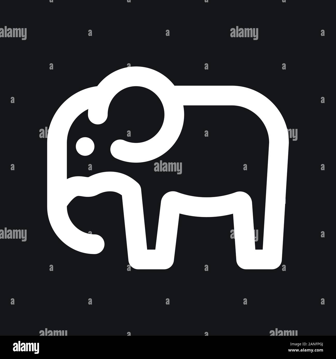 Elephant icon, vector logo line art illustration Stock Vector Image ...