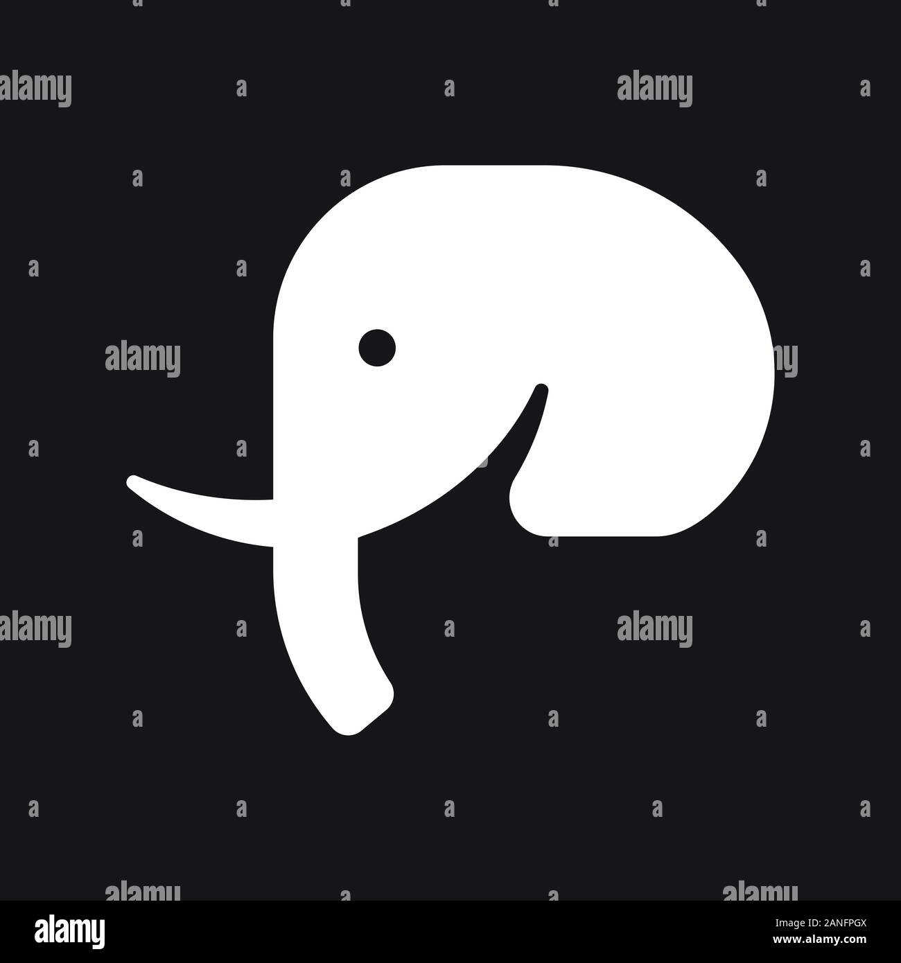Elephant icon, vector logo line art illustration Stock Vector Image ...