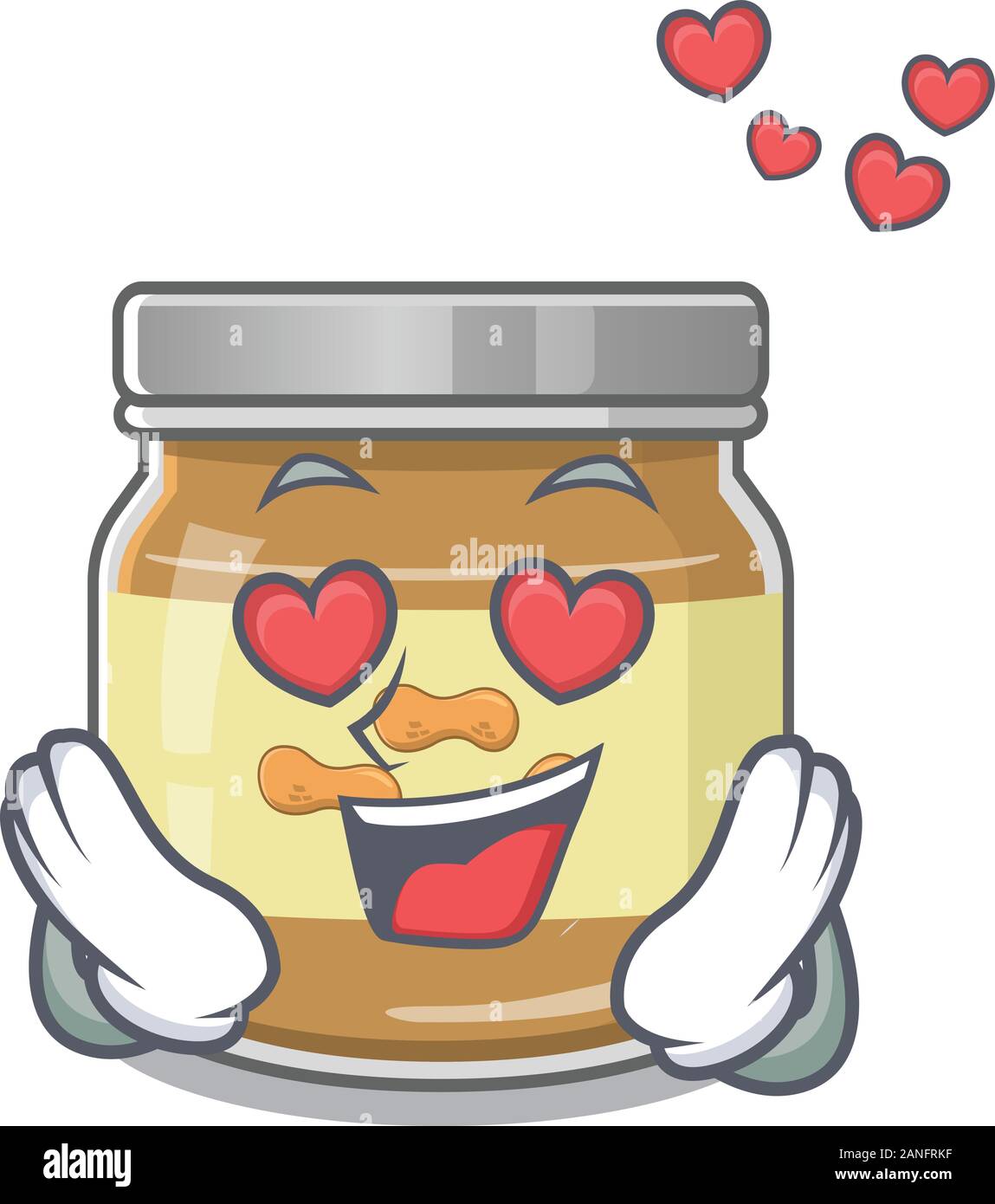 falling in love cute peanut butter cartoon character design Stock Vector  Image & Art - Alamy