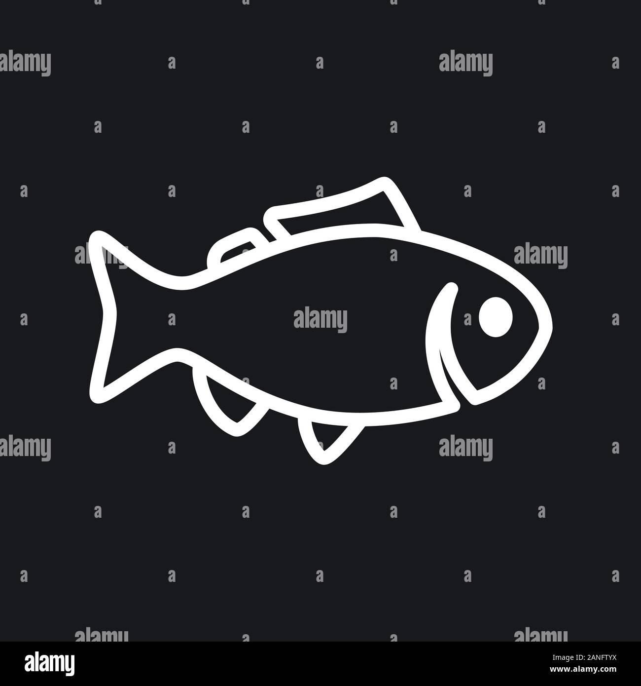 Fish Icon, vector illustration for design Stock Vector Image & Art - Alamy