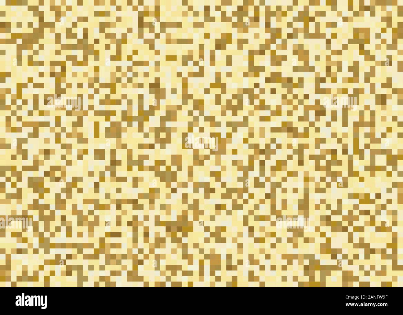 Gold square pixel mosaic pattern background and texture. Luxury style. Vector illustration Stock Vector