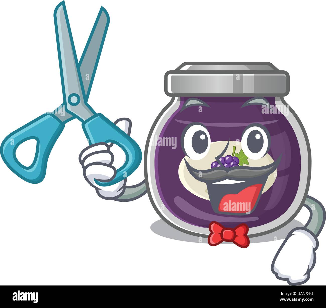 Smiley Funny Barber grape jam cartoon character design style Stock Vector Image & Art Alamy