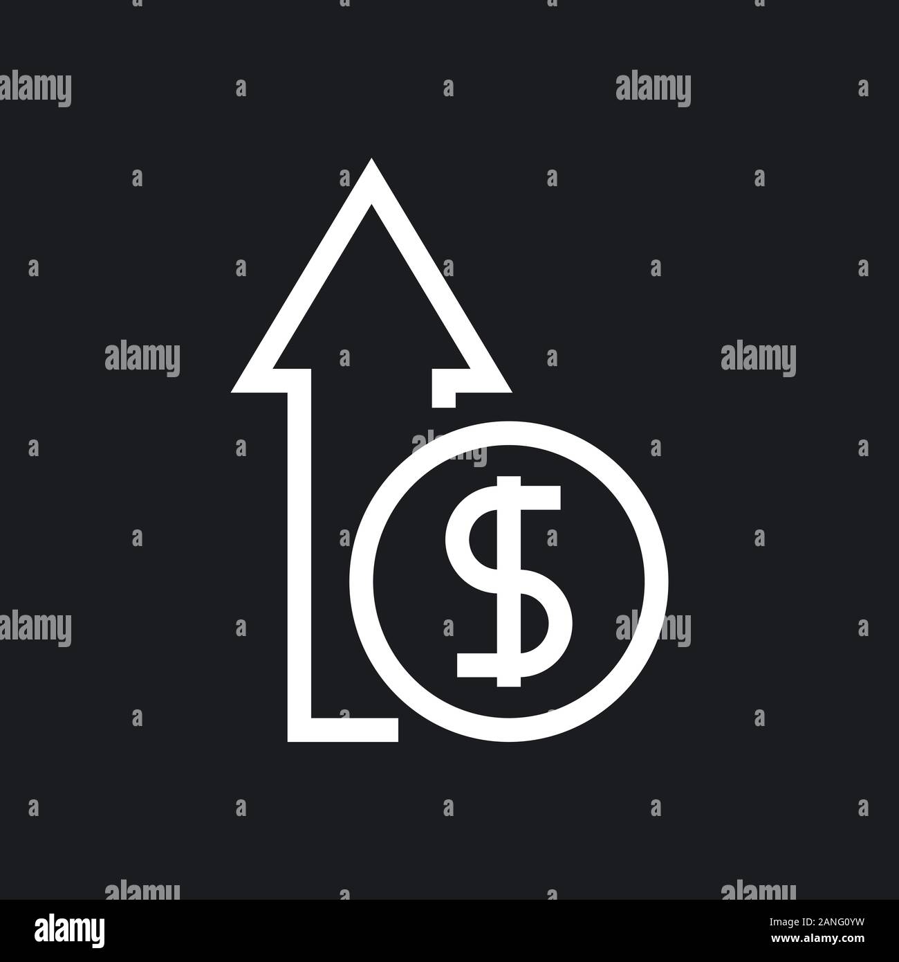 Growth icon, business infographic icon, vector growth symbol Stock ...