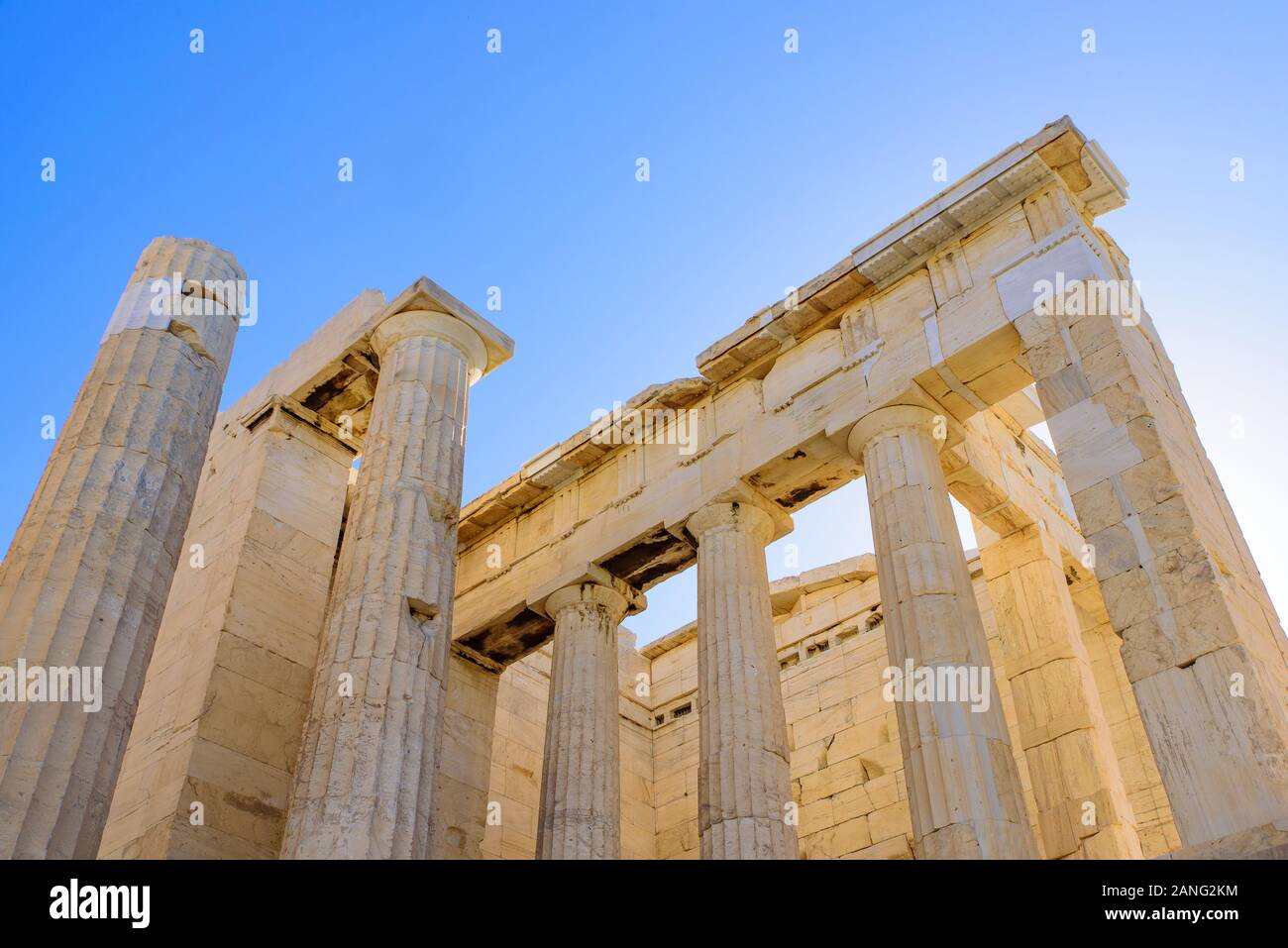 Parthenon, the famous ancient temple on the Acropolis of Athens, Greece Stock Photo