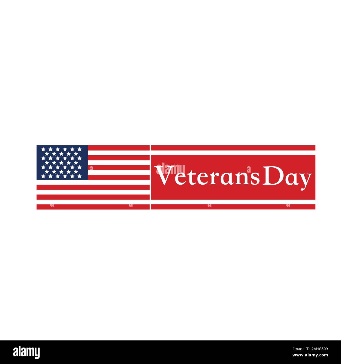 Happy Veterans Day lettering with USA flag illustration. November 11 ...