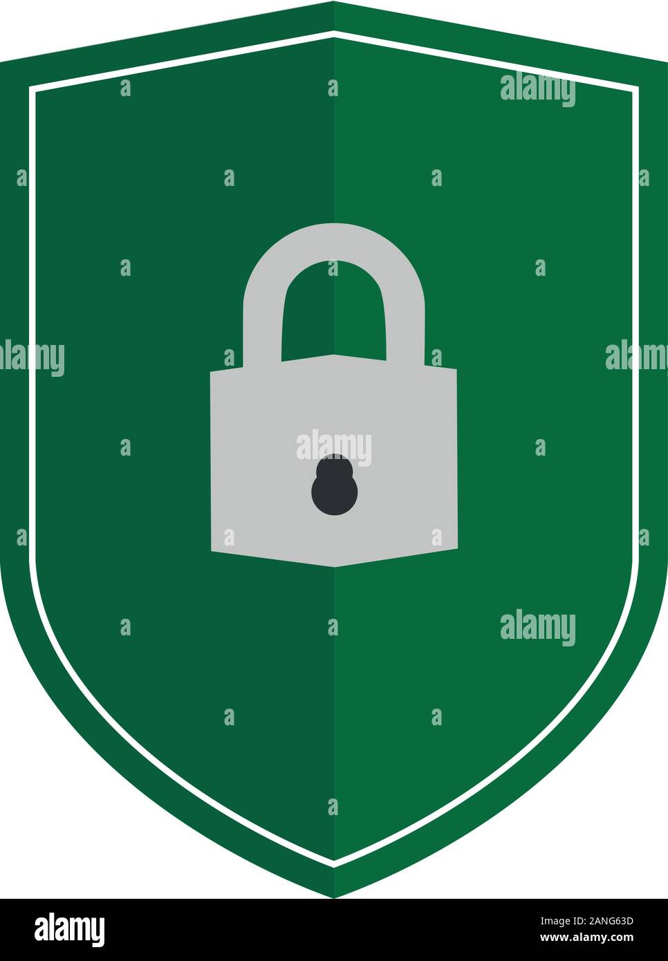 Abstract security vector icon illustration isolated on black background. Shield security icon. Lock security icon. Stock Vector
