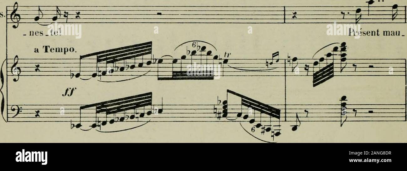 La statue; opéra en trois actes de JBarbier & MCarrèPartition chant et piano transcrite par Georges Bizet . 4 r ^]&gt;H-hi dnlce. Mesuré. fr f, f, • ft: s.- -dit que je détes.le m ^ .^ Spec-trementeur et vain dun rêve é.vanou. a TeuipO; ^- ,,11^4^ ^ Pw ?: T^ -• „« -•? tr PP i M M ^ ^ •y X - t^ 5C -tjr i ^ X X ^=^!f V r^ t Va! retourne au né. !#^^ Paco atiiinato. Stock Photo