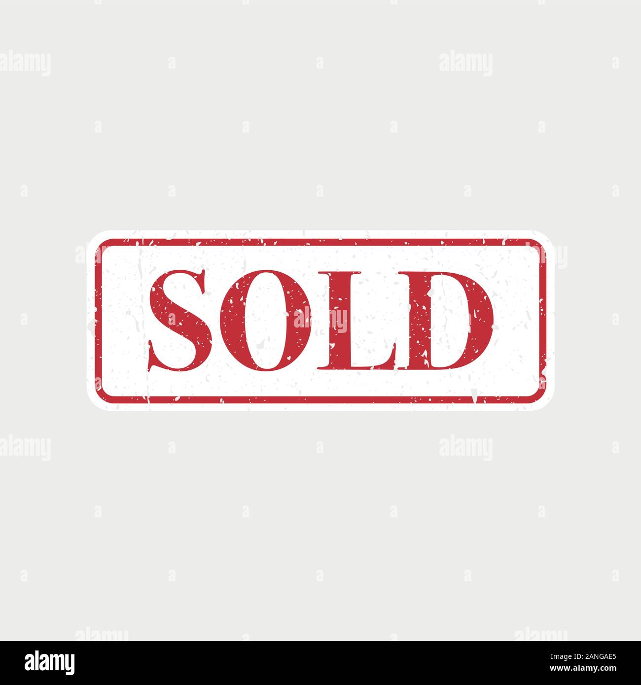 Sold out red grunge stamp, sale vintage rubber badge template isolated ...