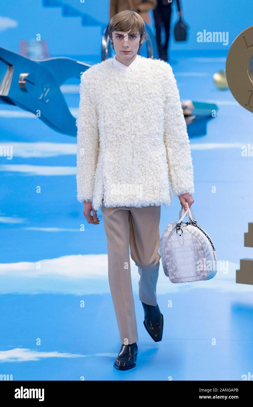Paris, France. 16th Jan, 2020. Handbag at Louis Vuitton AW20 Men