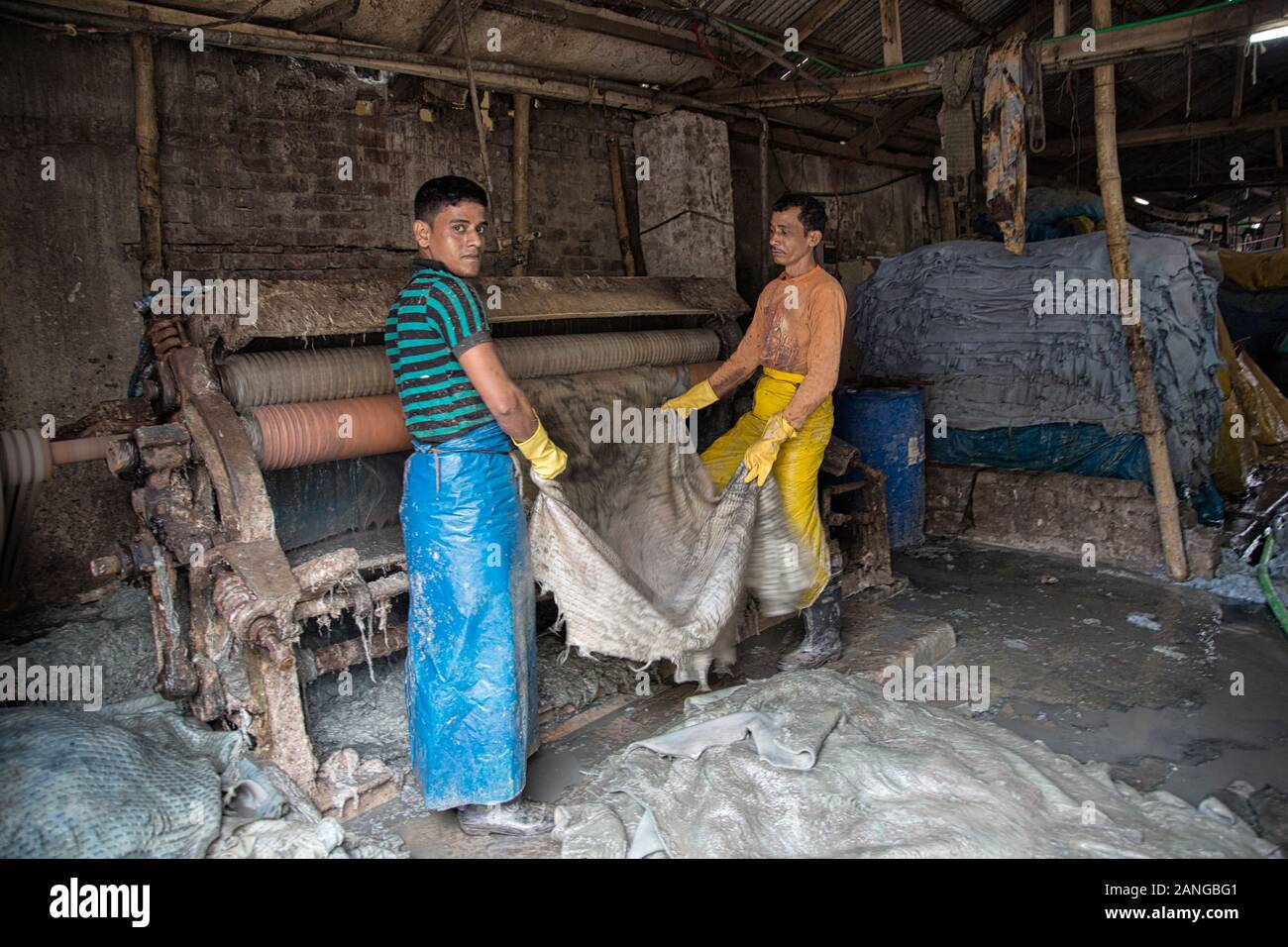 Leather factories in Dacca, Bangladesh Stock Photo Alamy