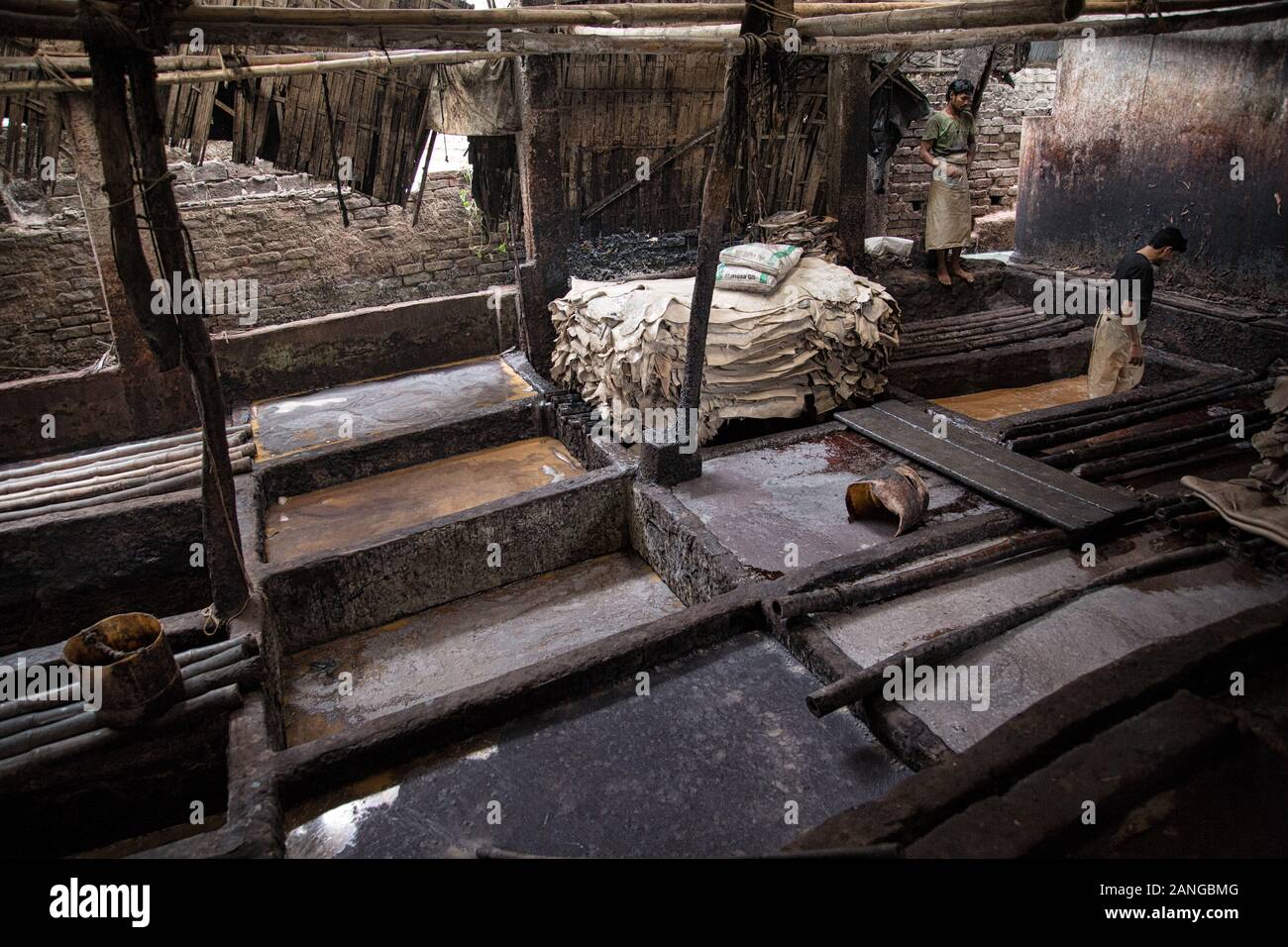 Leather factories in Dacca, Bangladesh Stock Photo Alamy
