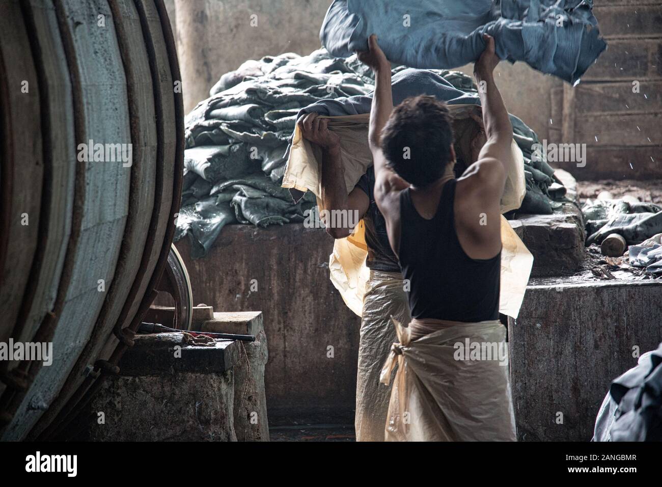 Leather factories in Dacca, Bangladesh Stock Photo Alamy