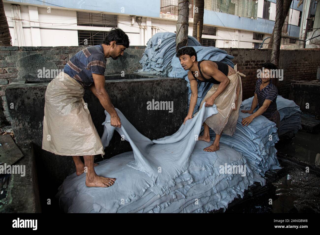 Leather factories in Dacca, Bangladesh Stock Photo Alamy