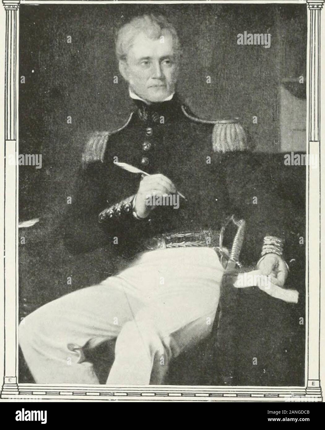 The centennial of the United States Military academy at West Point, New York1802-1902 . MAJOR SYLVANUS THAYER, CORPS OF ENGINEERS, SUPERINTENDENTU. S. M. A., 1817-1833. THE CENTENNIAL OF THE UNITEDSTATES MILITARY ACADEMY ATWEST POINT, NEW YORK. ^ =^ ^ ^ 1802-1902 Volume IADDRESSES AND HISTORIES tlb WASHINGTON GOVERNMENT PRINTING OFFICE1904 BADGE OF THE ASSOCIATION OF GRADUATES OF THE UNITEDSTATES MILITARY ACADEMY Stock Photo