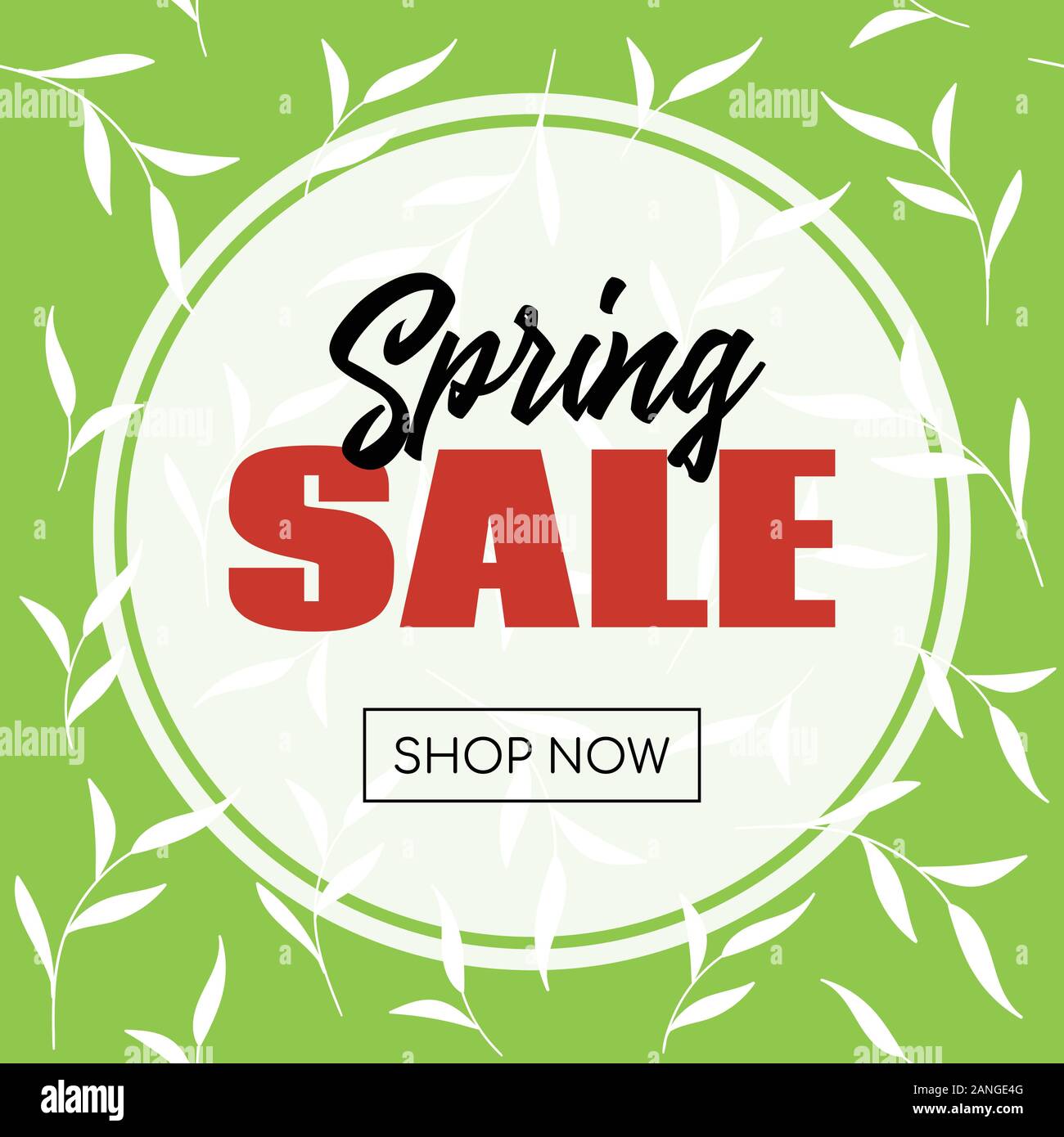 Spring sale banner. Template for online store Stock Vector