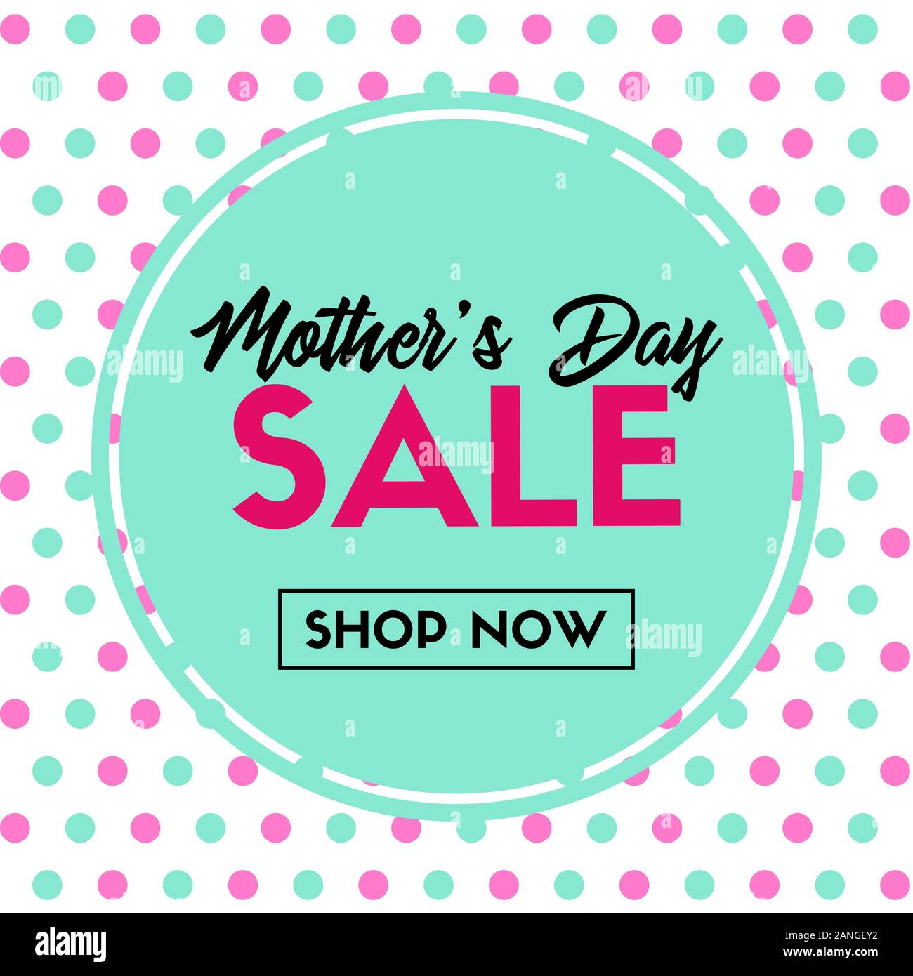 Mothers day sale vector banner. Shop now Stock Vector
