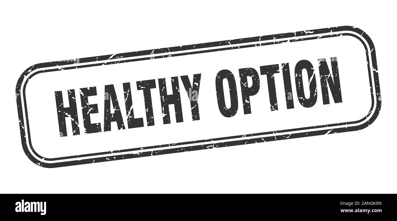 healthy option stamp. healthy option square grunge black sign Stock