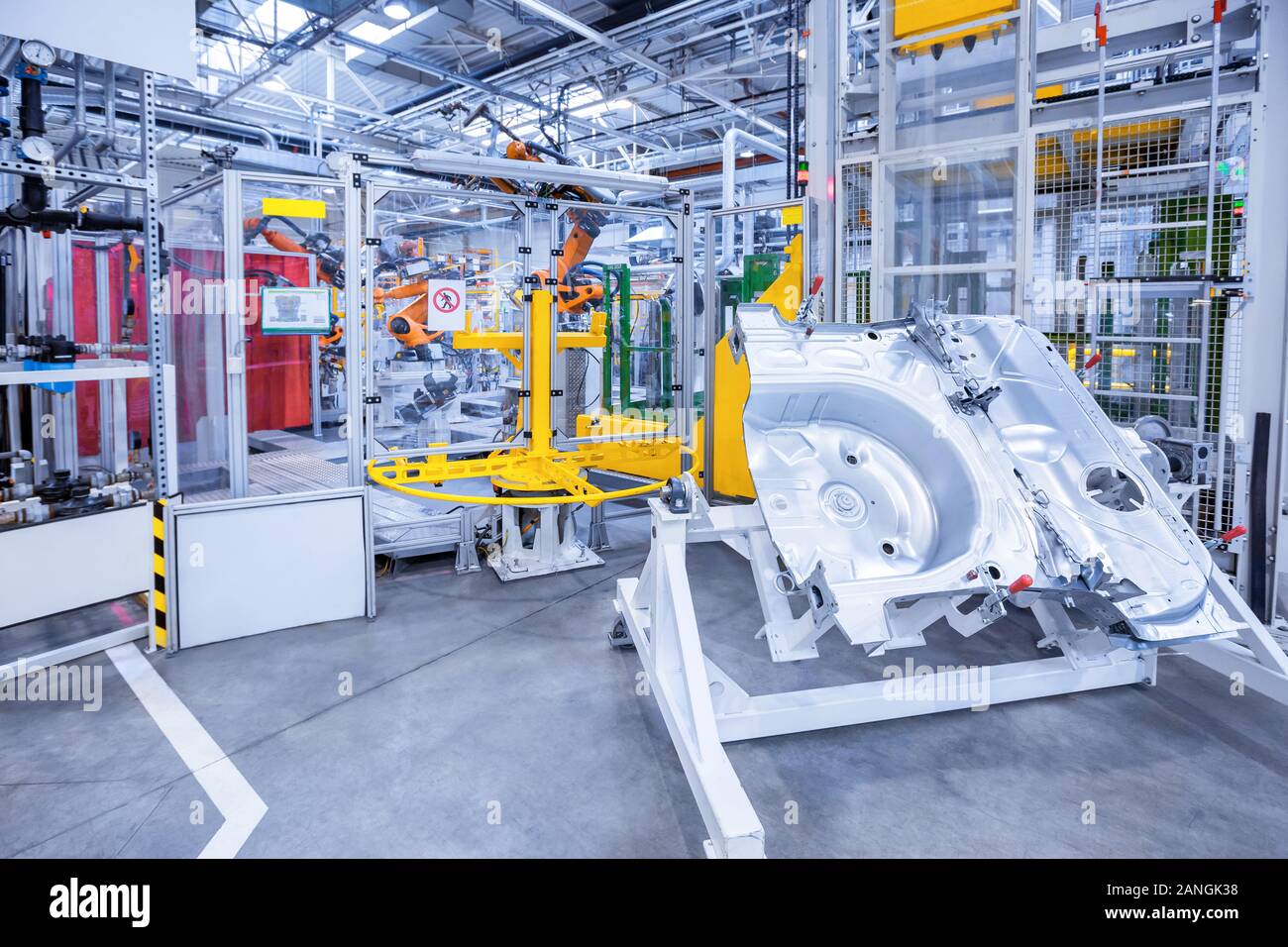 spare parts in a car plant Stock Photo