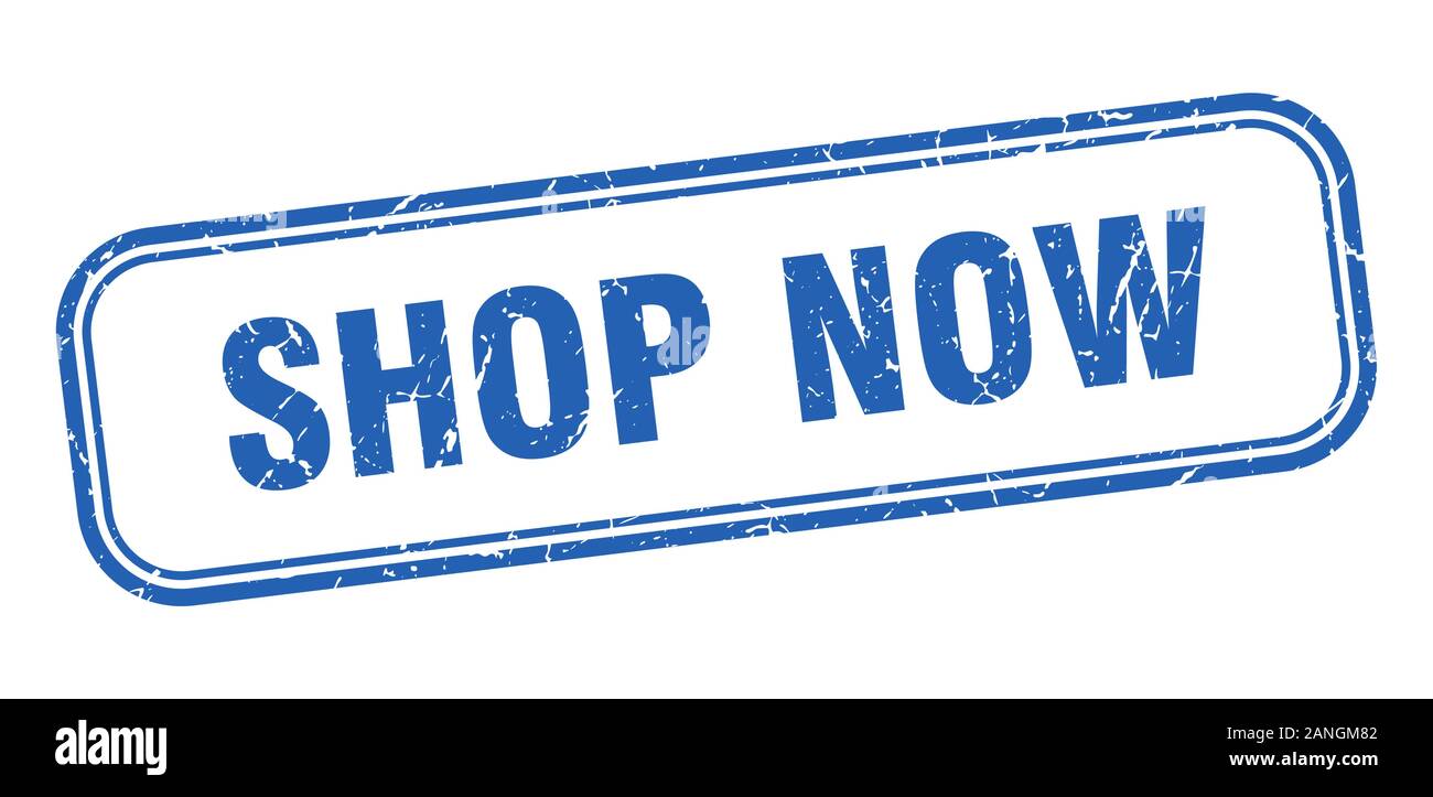 shop now stamp. shop now square grunge blue sign Stock Vector Image ...