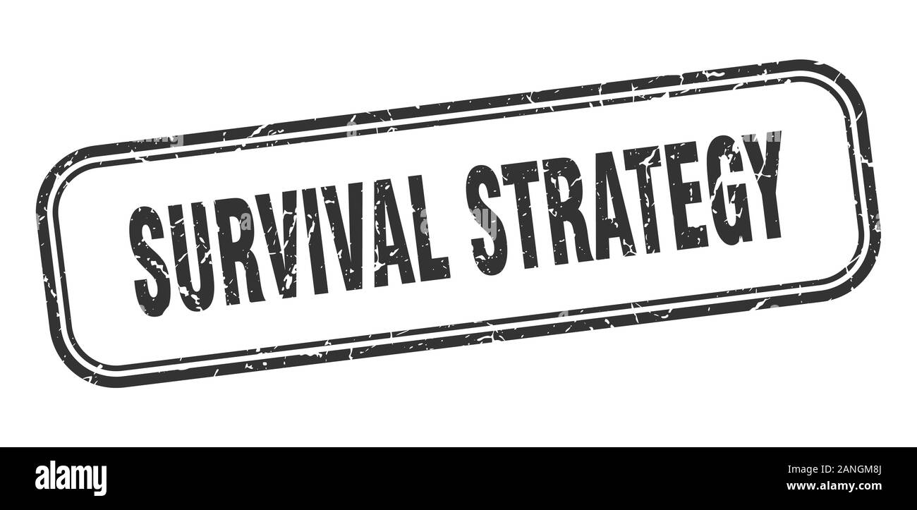 survival strategy stamp. survival strategy square grunge black sign ...