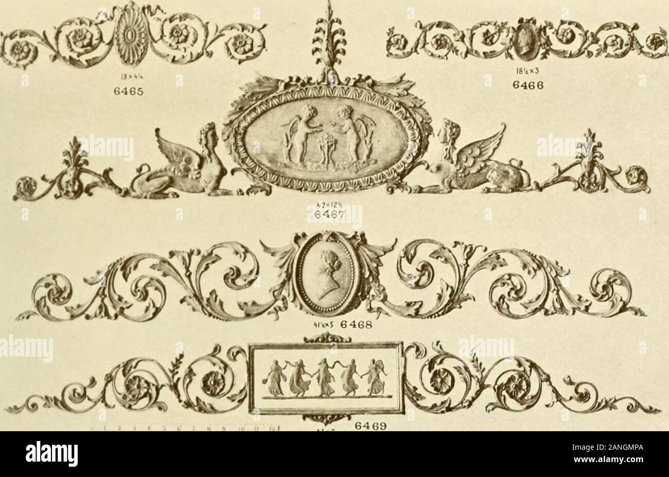 Catalog of Capitals, brackets and compo ornament for exterior and interior decoration . VU5 OTK.—These ornaments ean be varied li imii &lt;i -ii-hhi- given. [114] (,. I- . WALTER, 157 Easl 44th Street, New York Citj. U&gt;( 64G9 Stock Photo