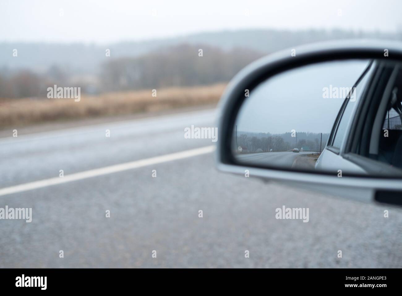 Car Trip And Responsible Travel Concept Road With Forest Banner