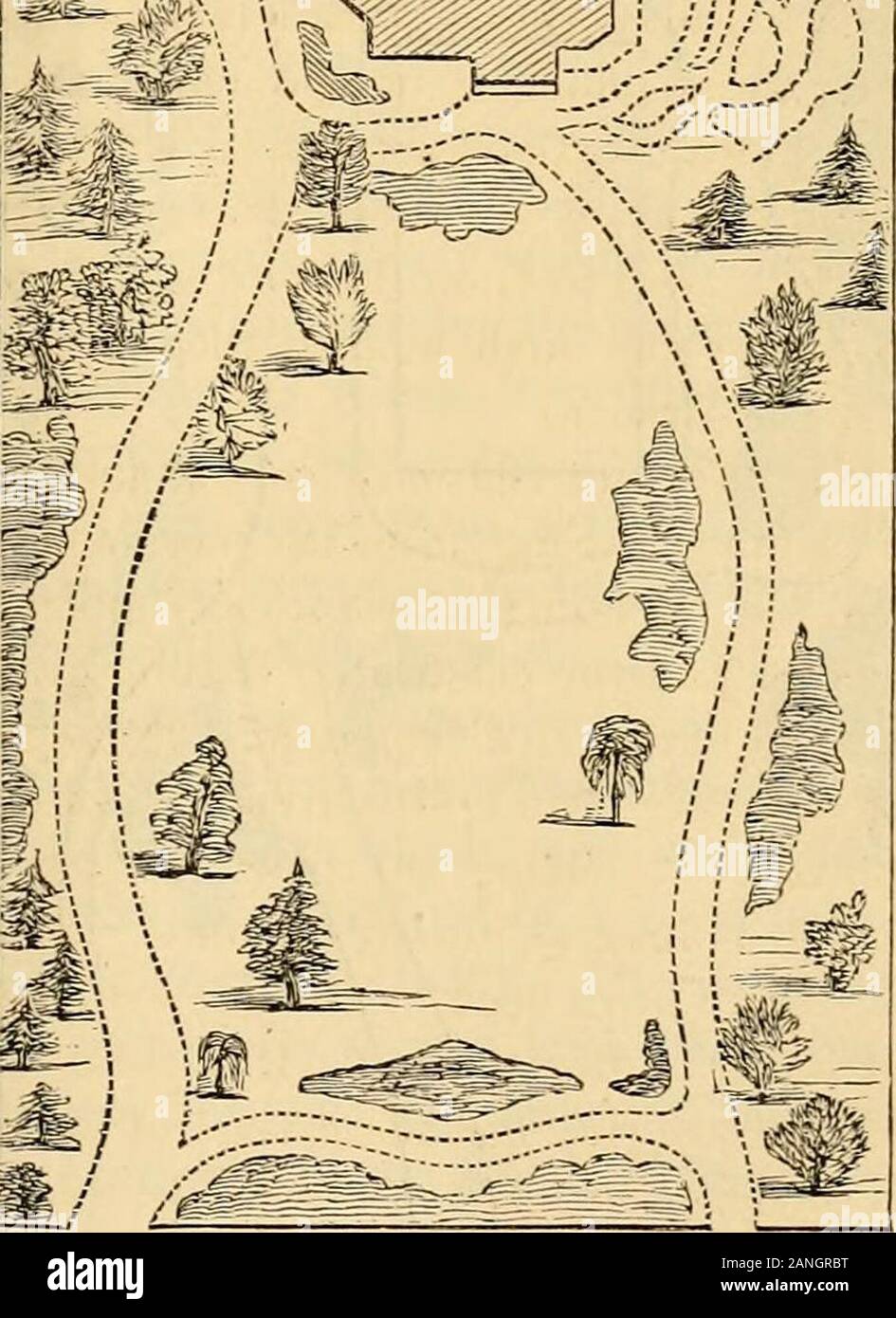 The Horticulturist and journal of rural art and rural taste . EN I w. Fio.  69. drawing-room bay window. As most ofthe landing is at the rear hall  door, theturn-way is thrown