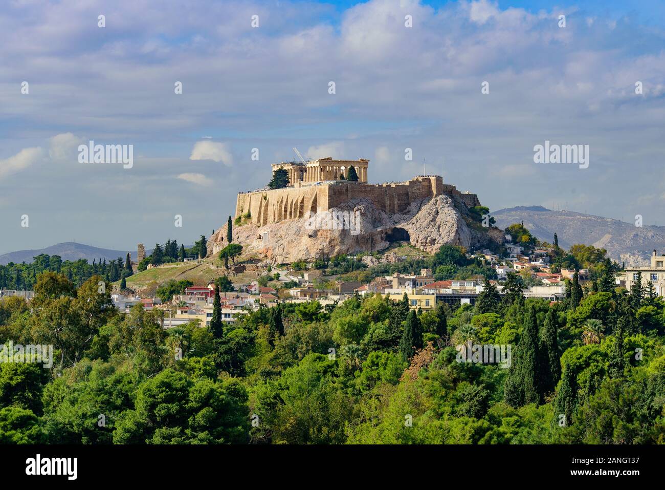 Acropolis of Athens, an ancient citadel in Athens, Greece Stock Photo