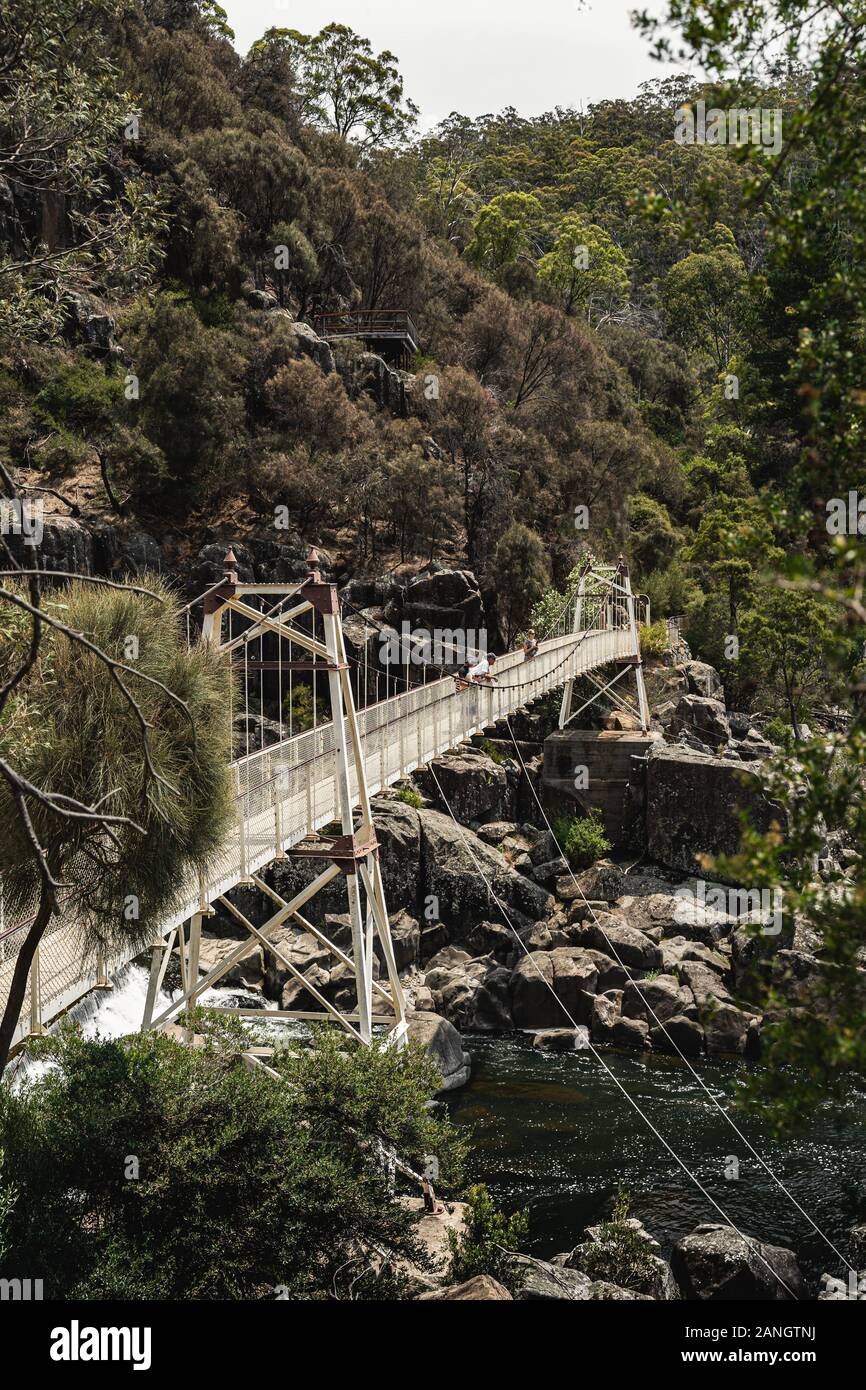 The Alexandra Suspension Bridge at Cataract Launceston Tasmania