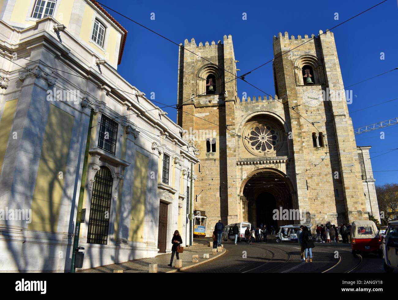 Lisbon cathedral, Lardo da Se, Lisbon, Portugal Stock Photo