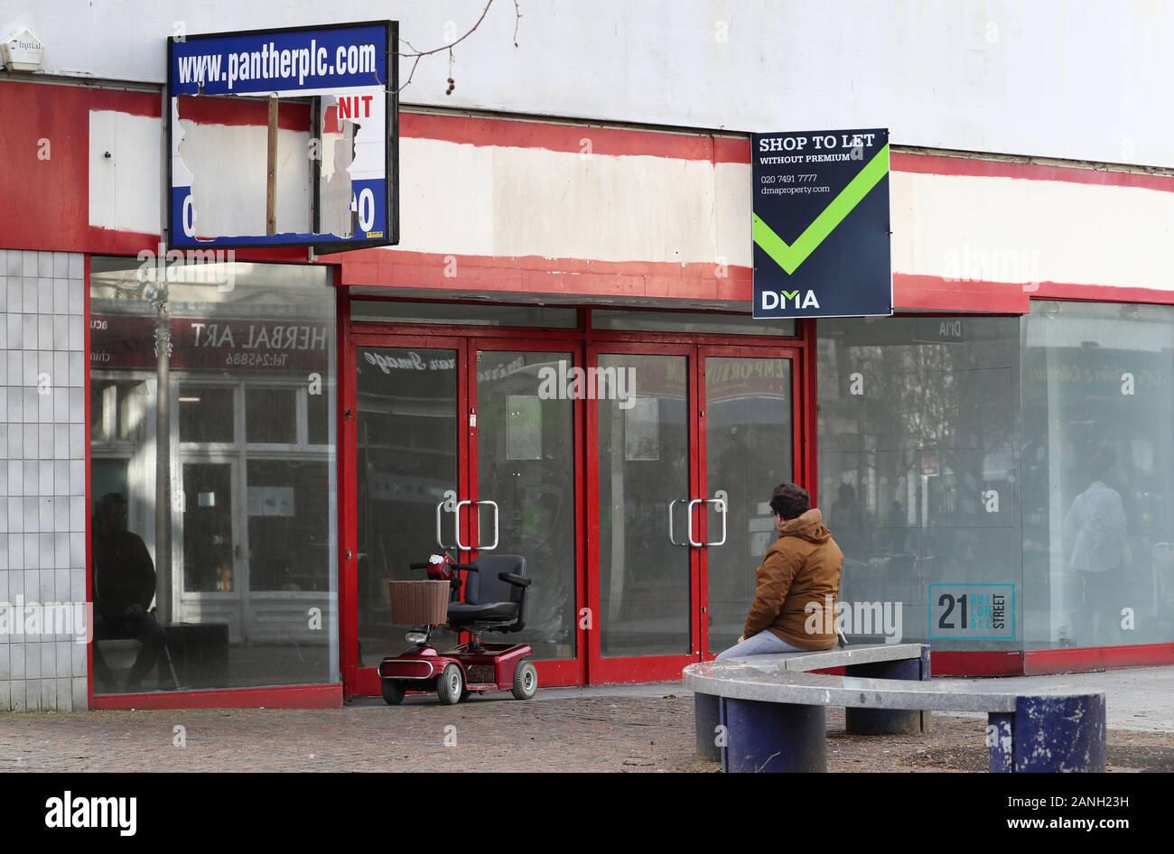 An empty shop in Folkestone town centre, Kent. PA Photo. Picture date: Friday January 17, 2020. Photo credit should read: Gareth Fuller/PA Wire Stock Photo