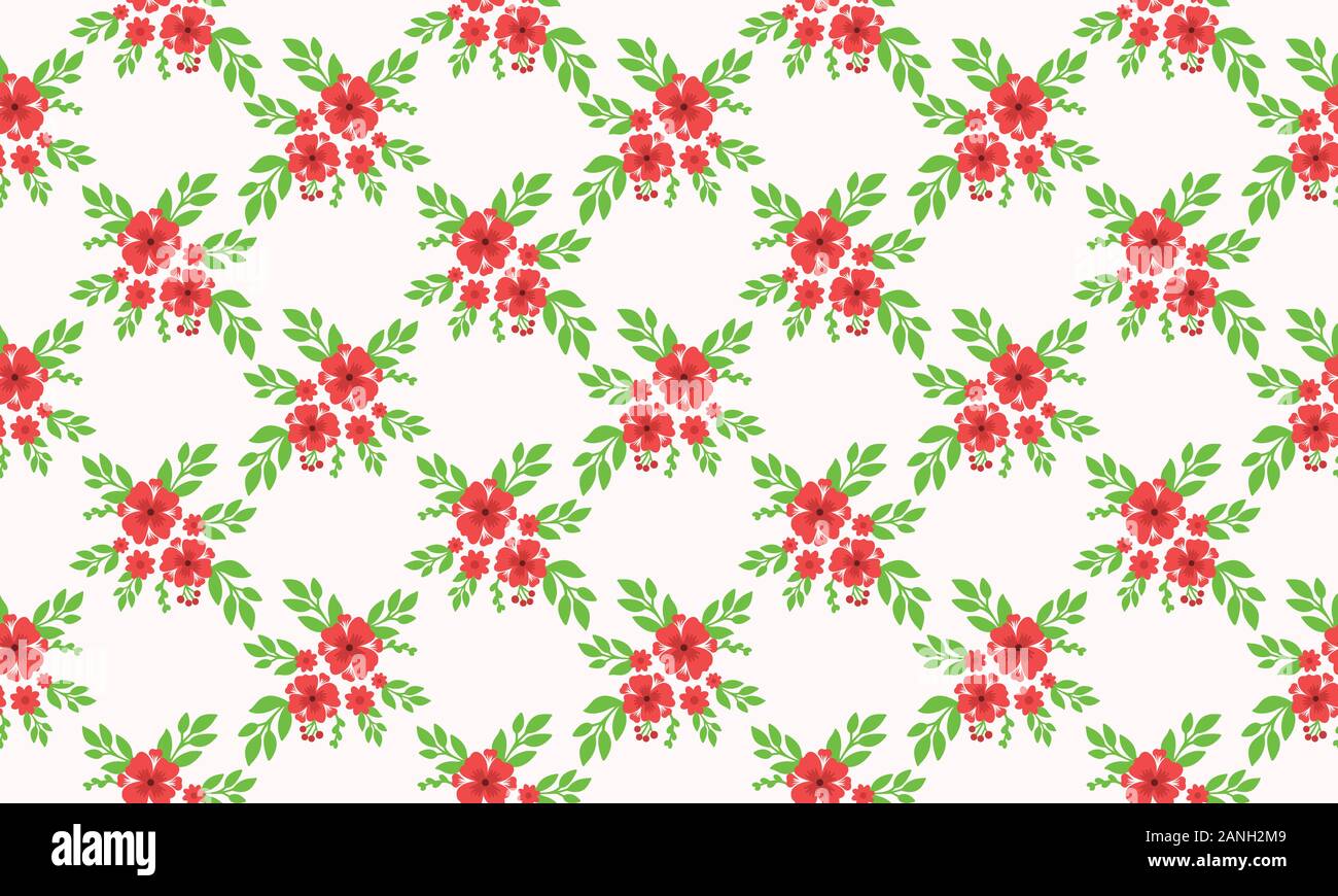 Seamless floral pattern background for Christmas, with leaf and floral ...