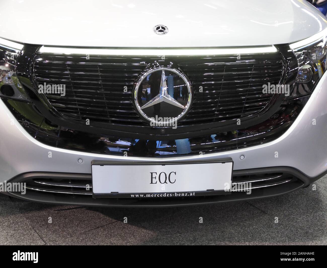 Vienna Auto Show 2020, Mercedes EQC Stock Photo