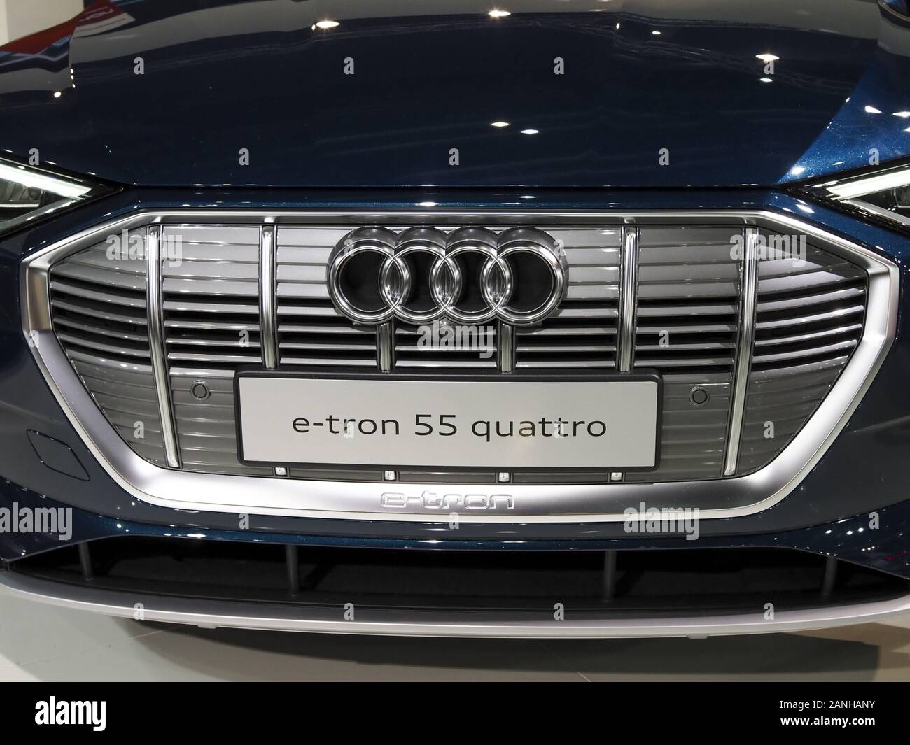 Vienna Auto Show 2020, Audi e-tron 55 quattro Stock Photo