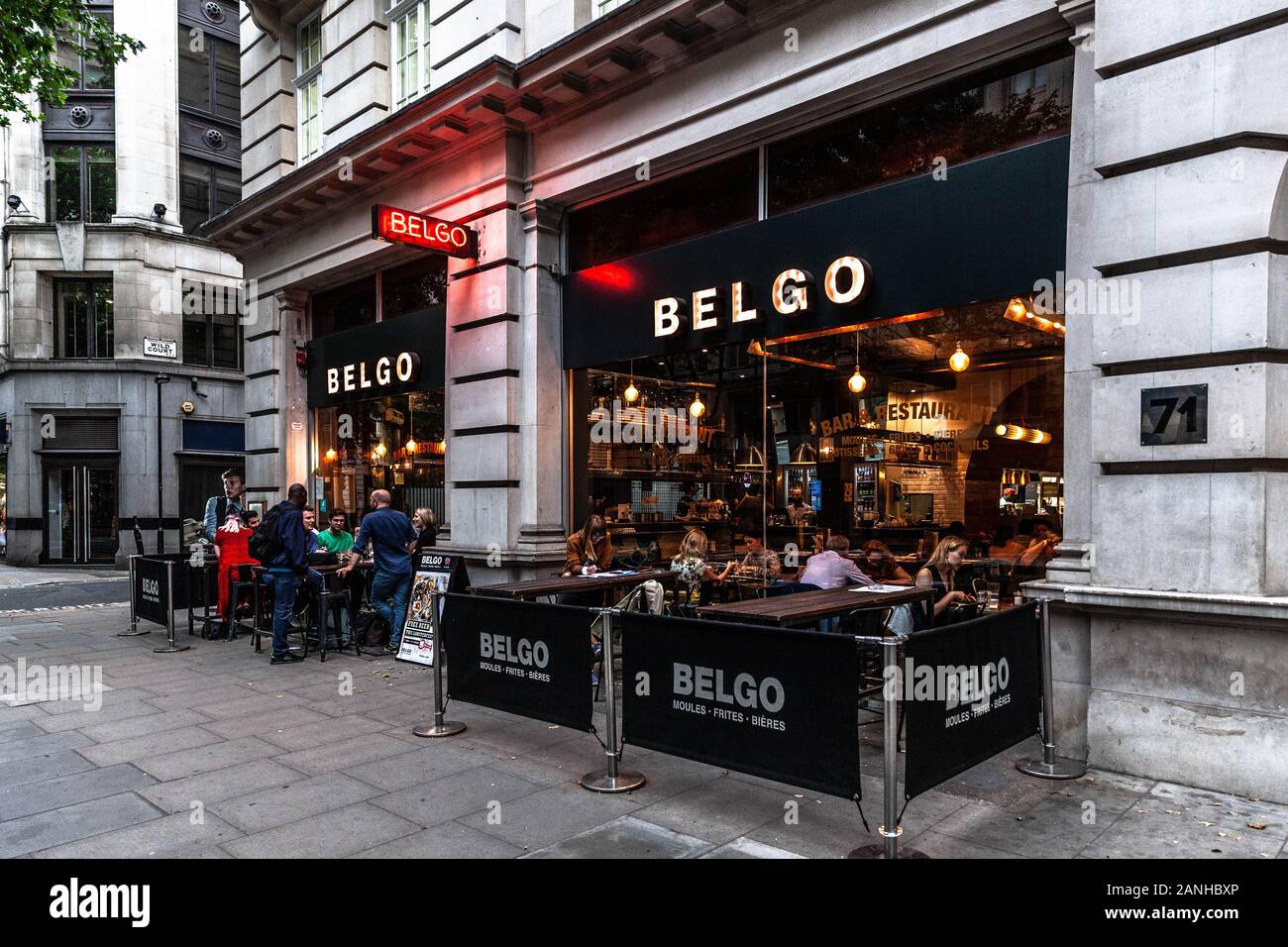 Belgo restaurant, Holborn, London, England, UK. Stock Photo