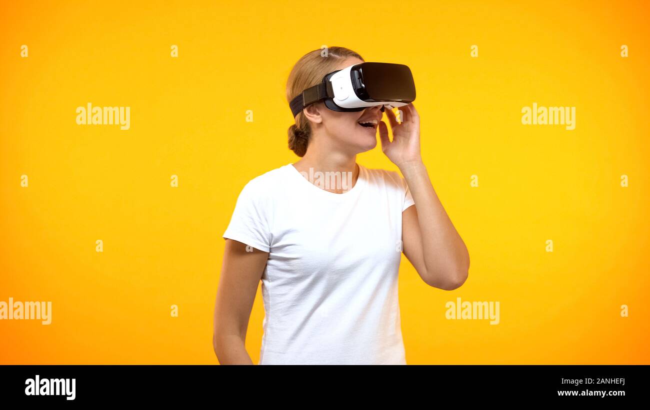 Enjoying virtual reality hi-res stock photography and images - Alamy