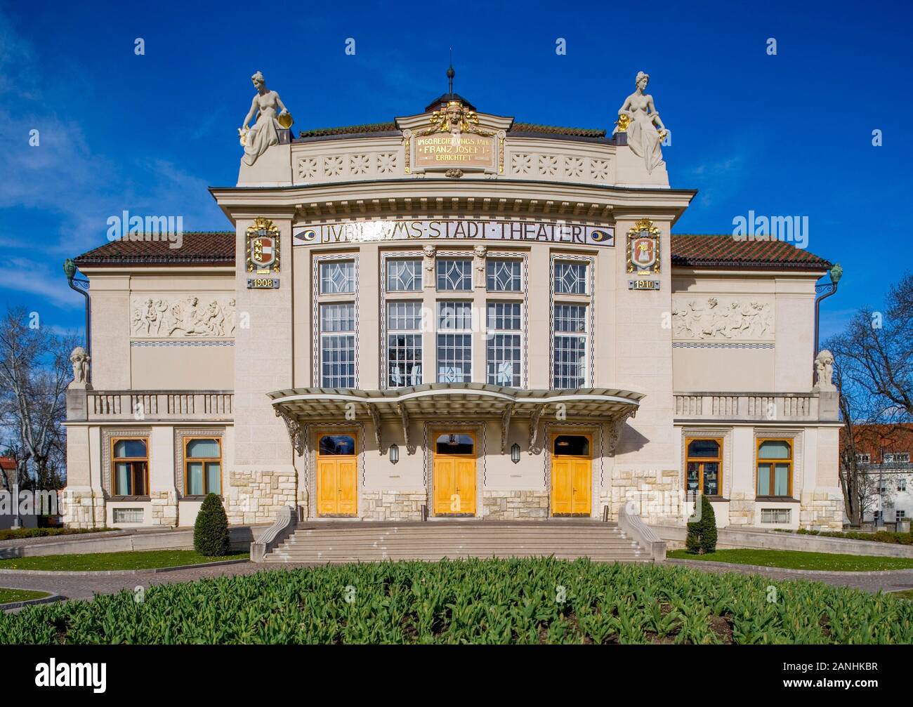 City Theatre, Art Nouveau, Klagenfurt, Carinthia, Austria Stock Photo