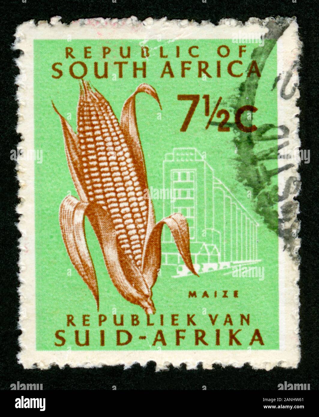 Stamp print in South Africa,Maize Stock Photo Alamy