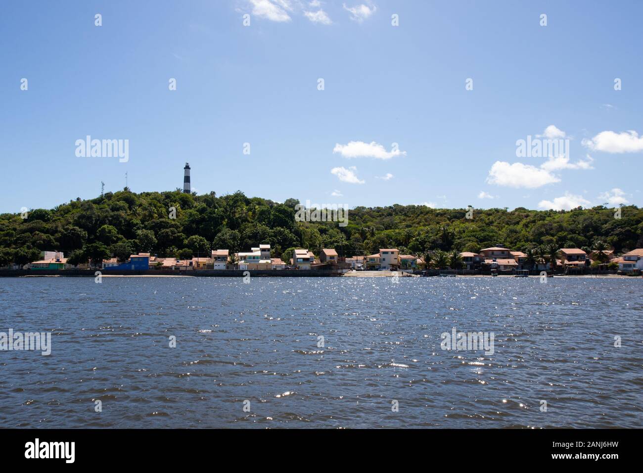 Port of Loss / Alagoas / Brazil. November, 29, 2019. View of Porto de Pedras city and Patacho beach in early summer. Stock Photo